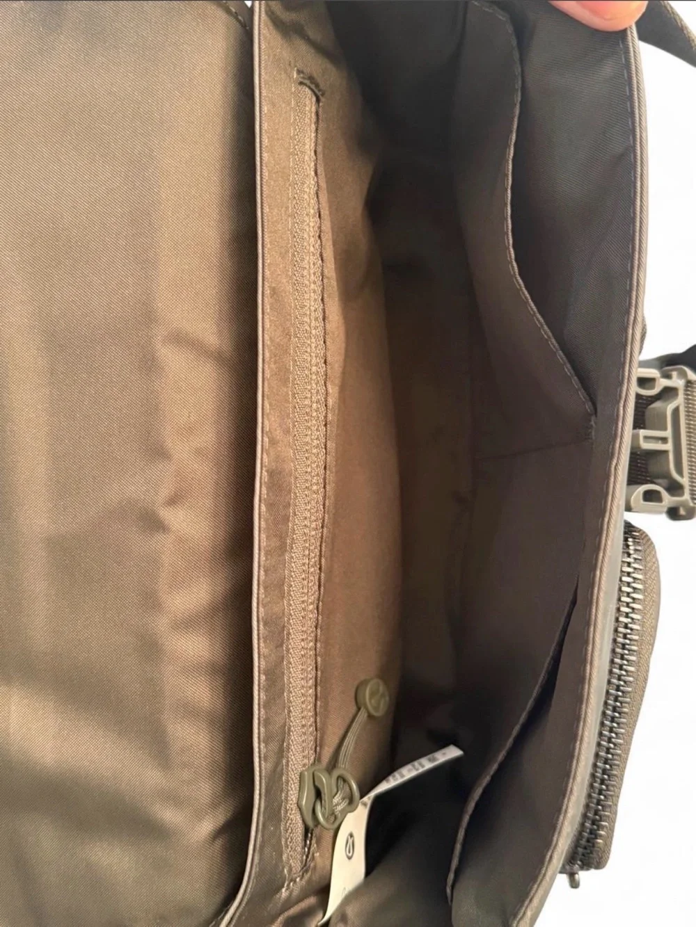 lululemon athletica Olive Green Camera Crossbody Bag with Front Pockets